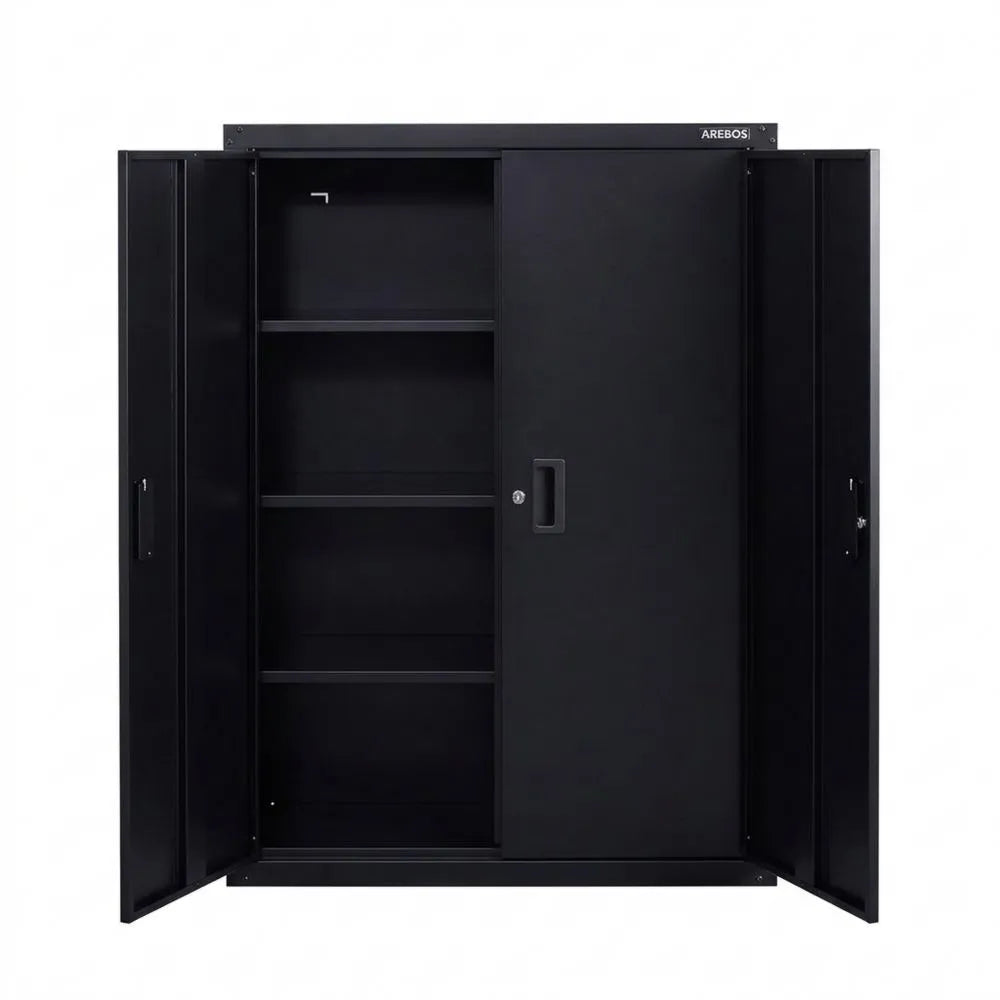 Metallschrank mit verstellbaren Böden für Büro und Lager, 90x90x40cm